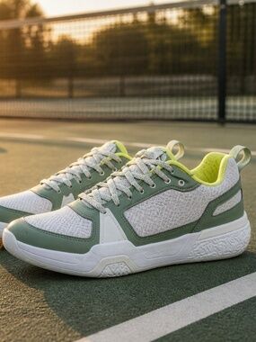 new men's 9, 9.5, 11 Olukai Anau low White/leaf green pickleball/tennis shoes